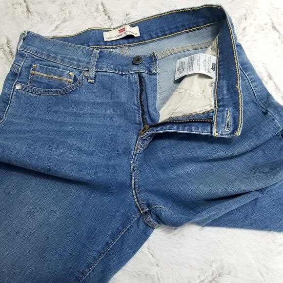Levis Jeans Womens Size 10 M Blue 512 Straight Leg Perfectly Slimming Dark Wash - Picture 8 of 13